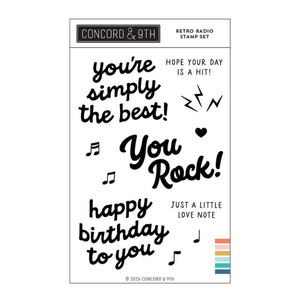 Concord & 9th Retro Radio Stamps and Dies Bundle