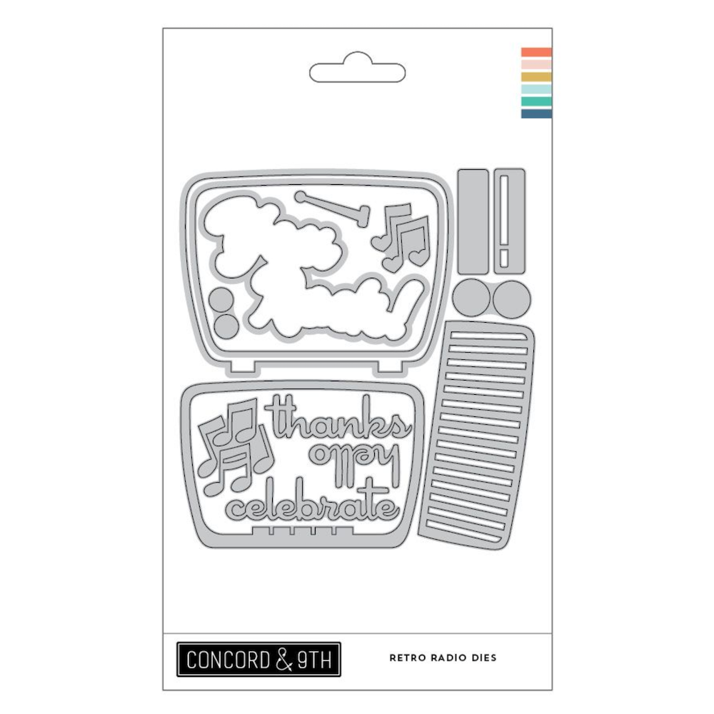 Concord & 9th Retro Radio Stamps and Dies Bundle
