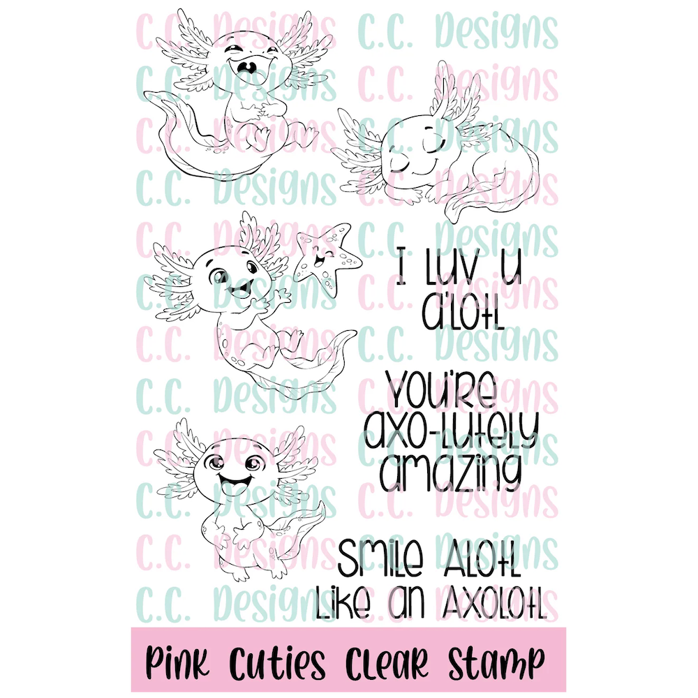 C.C. Designs Pink Cuties Clear Stamp Set ccd-0414