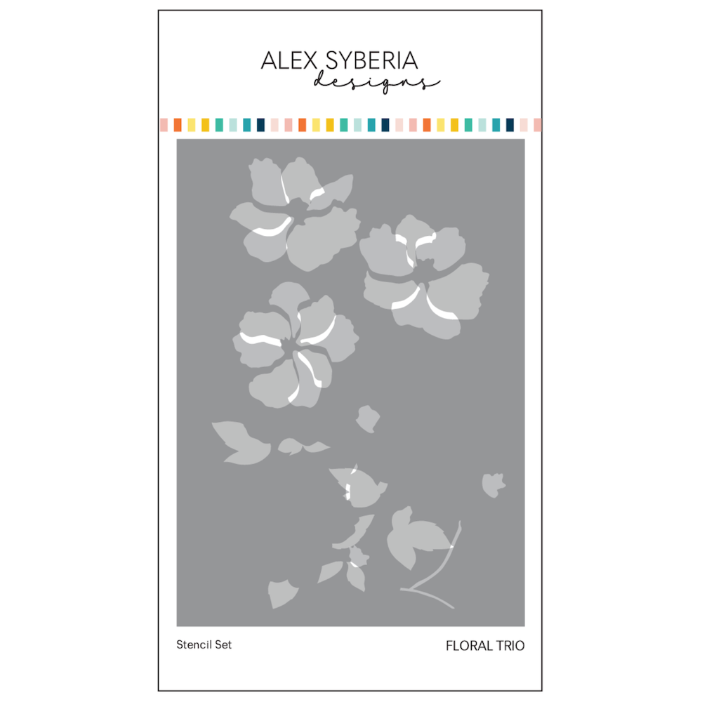 Alex Syberia Designs Floral Trio Press Plate Stencils and Dies Bundle
