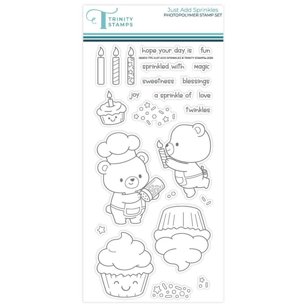 Trinity Stamps Just Add Sprinkles Clear Stamp Set 260612-tps