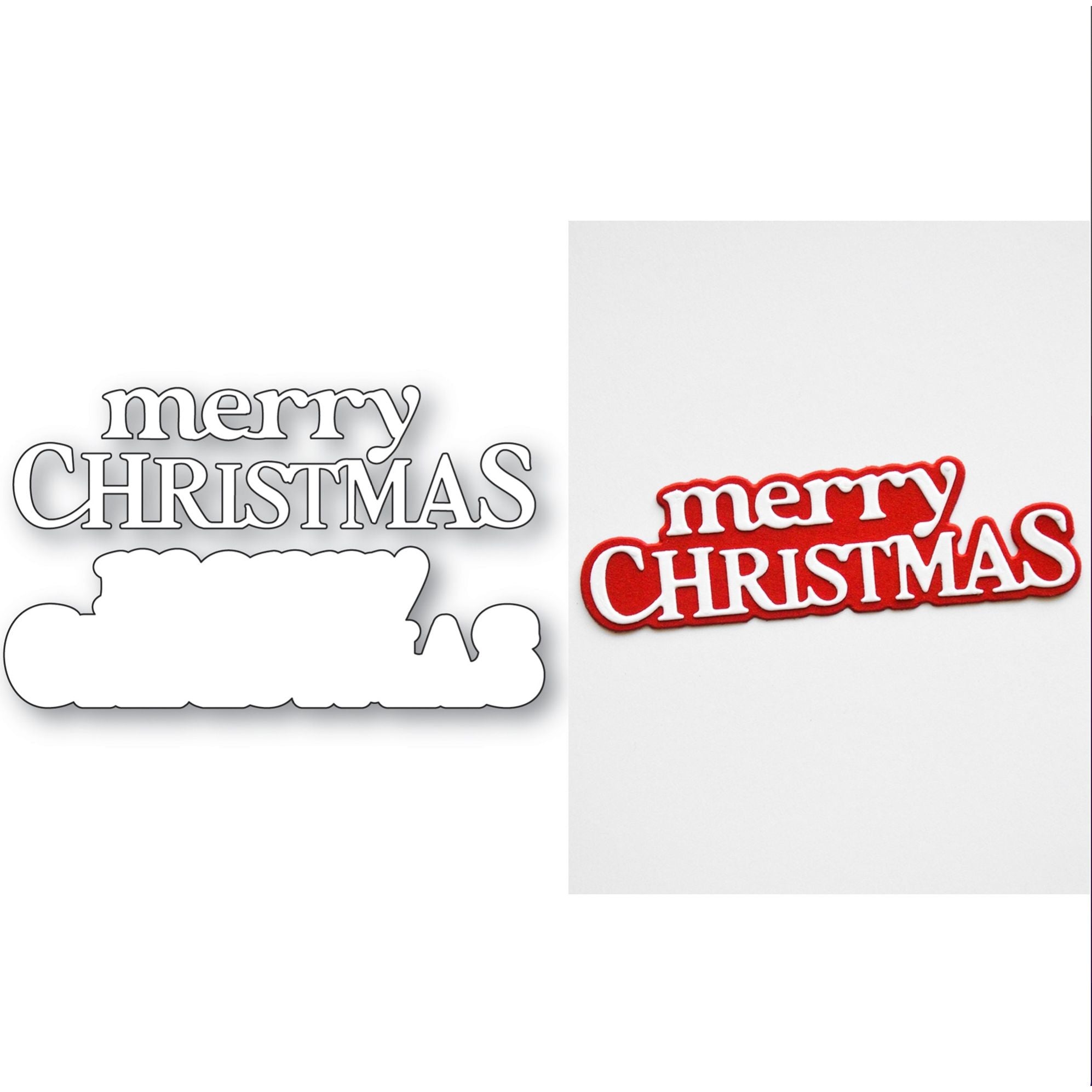 Memory Box Merry Christmas Timeless Script Dies 95001 – Simon Says