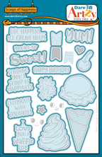 Dare 2B Artzy Scoops of Happiness Stamps and Dies Bundle
