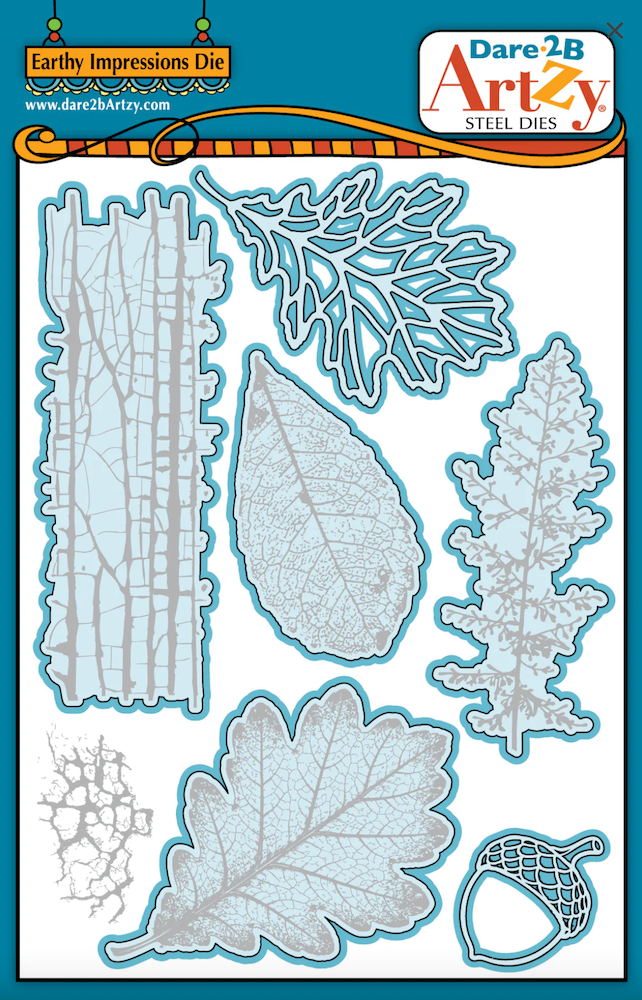 Dare 2B Artzy Earthy Impressions Stamps and Dies Bundle