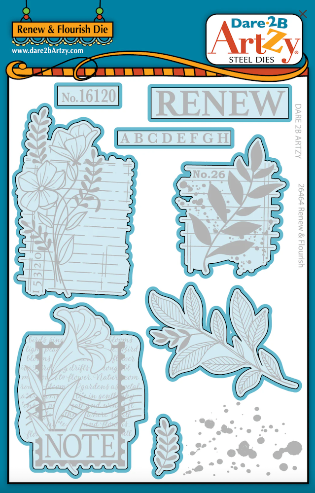 Dare 2B Artzy Renew & Flourish Stamps and Dies Bundle