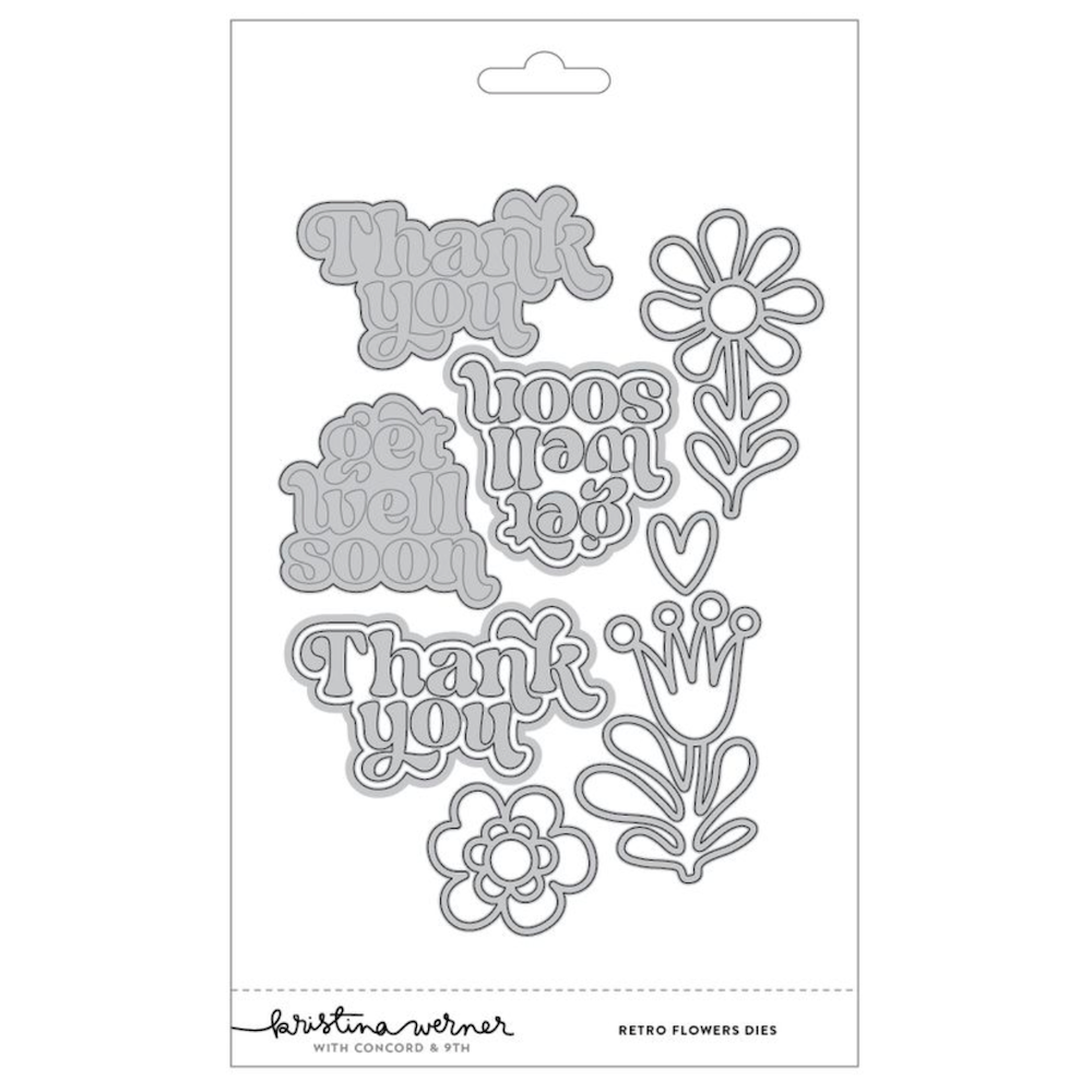 Concord & 9th Kristina Werner Retro Flowers Die Set kw1323