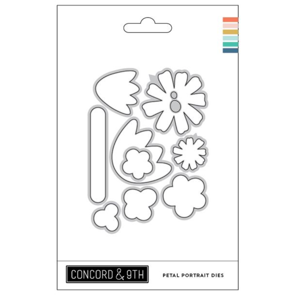 Concord & 9th Petal Portraits Stamps Dies and Stencils Bundle