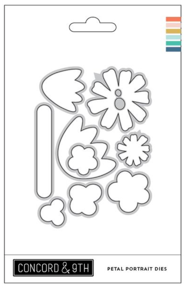 Concord & 9th Petal Portraits Stamps Dies and Stencils Bundle
