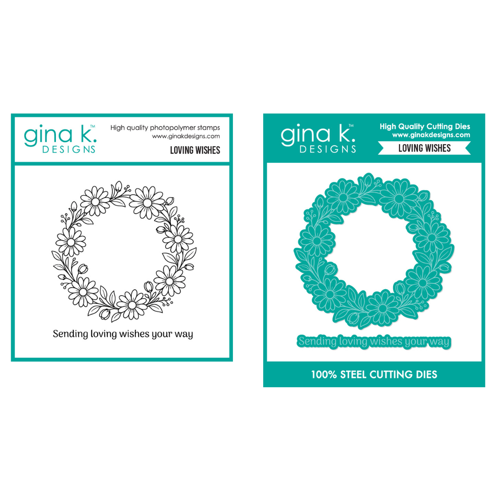 PREORDER Gina K Designs Loving Wishes Stamps and Dies