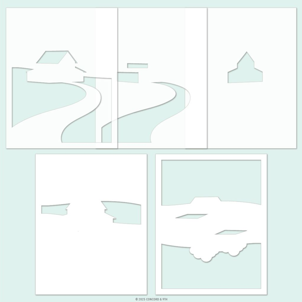 Concord & 9th Countryside Stamps Dies and Stencils Bundle