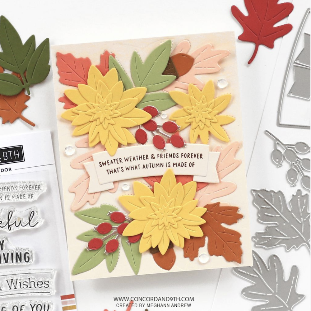 Concord & 9th Autumn Splendor Stamps and Dies Bundle