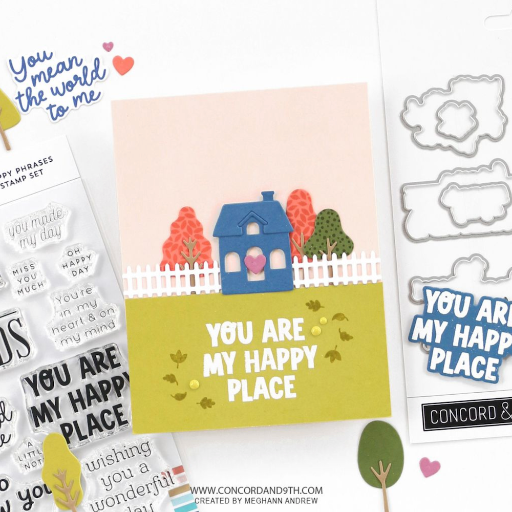 Concord & 9th Happy Phrases Stamps and Dies Bundle