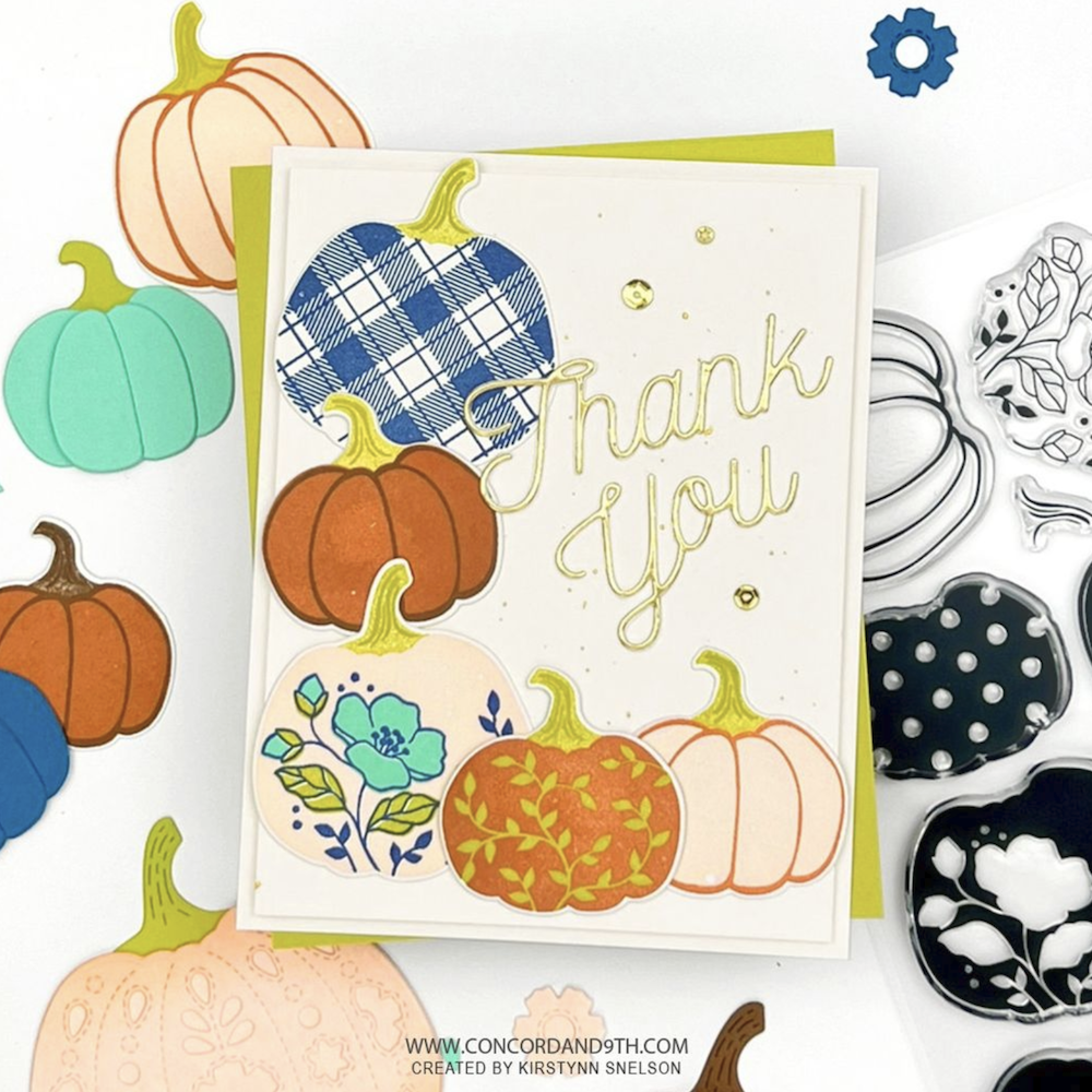 Concord & 9th Pumpkin Prints Stamps and Dies Bundle