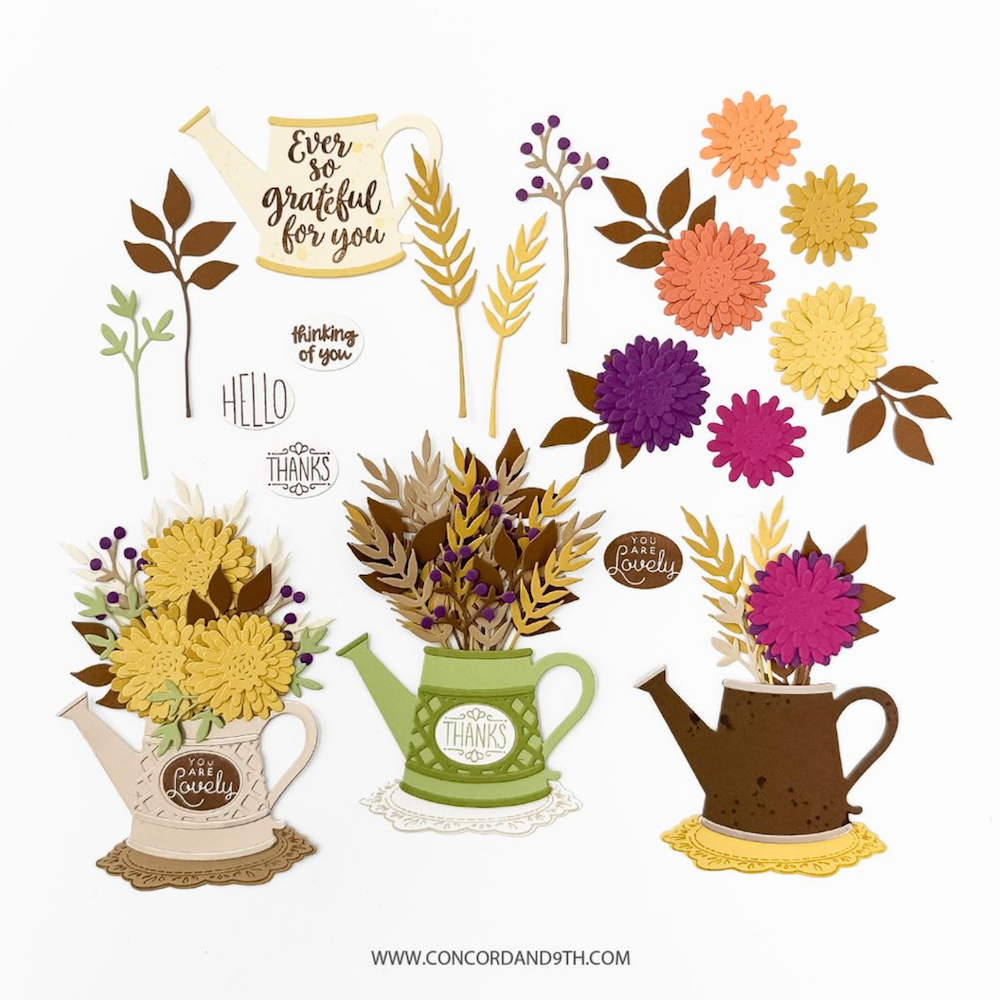 Concord & 9th Rustic Bouquet Stamps and Dies Bundle