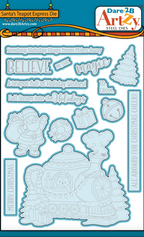 Dare 2B Artzy Santa's Teapot Express Stamps and Dies Bundle