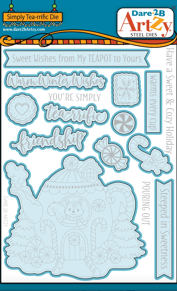 Dare 2B Artzy Simply Tea-rrific Stamps and Dies Bundle