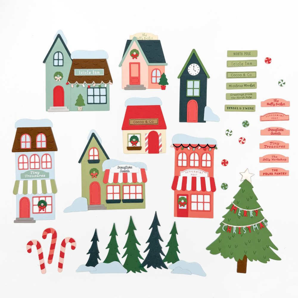Concord & 9th North Pole Greetings Stamps and Dies Bundle
