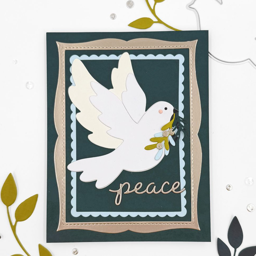 Concord & 9th Peaceful Dove Stamps and Dies Bundle