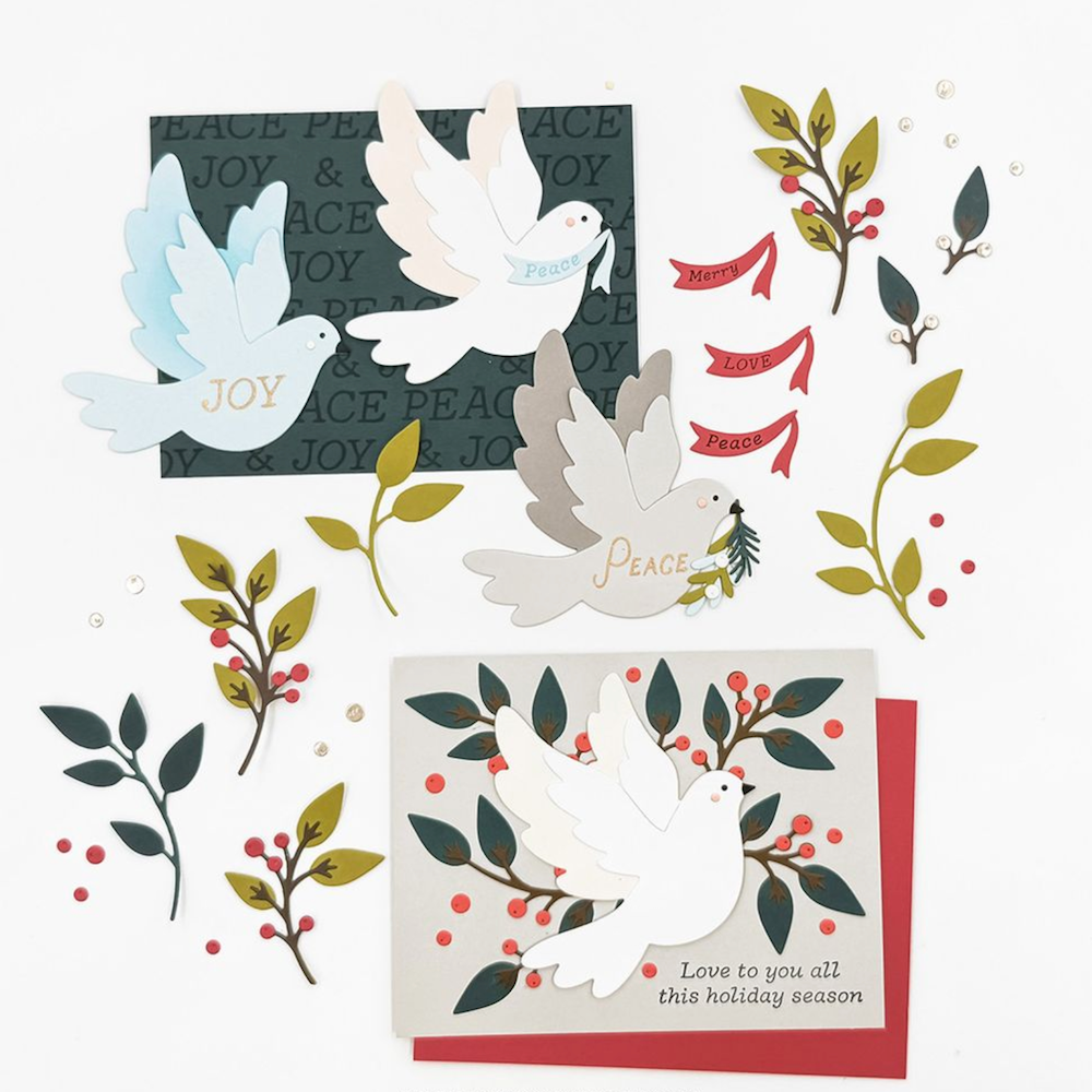 Concord & 9th Peaceful Dove Stamps and Dies Bundle