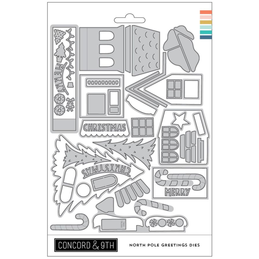 Concord & 9th North Pole Greetings Stamps and Dies Bundle