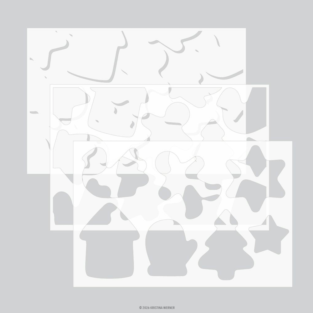 Concord & 9th Kristina Werner Gingerbread Cookies Stamps Dies and Stencil Bundle