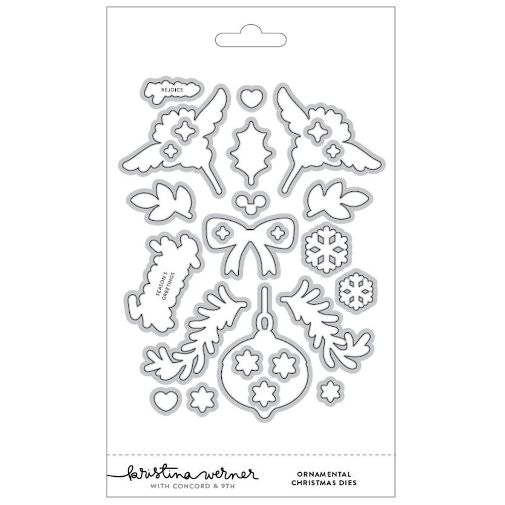 Concord & 9th Kristina Werner Ornamental Christmas Stamps Dies and Stencil Bundle