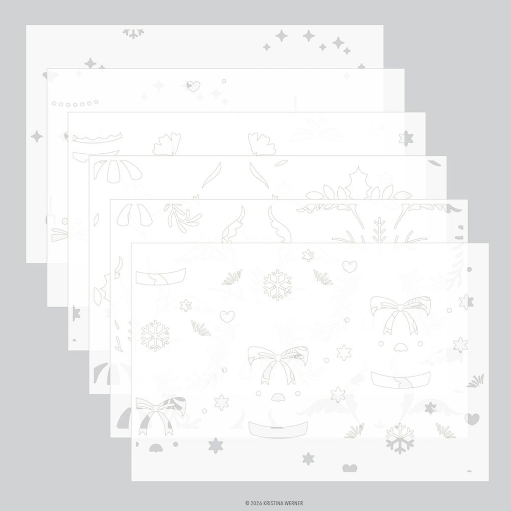 Concord & 9th Kristina Werner Ornamental Christmas Stamps Dies and Stencil Bundle