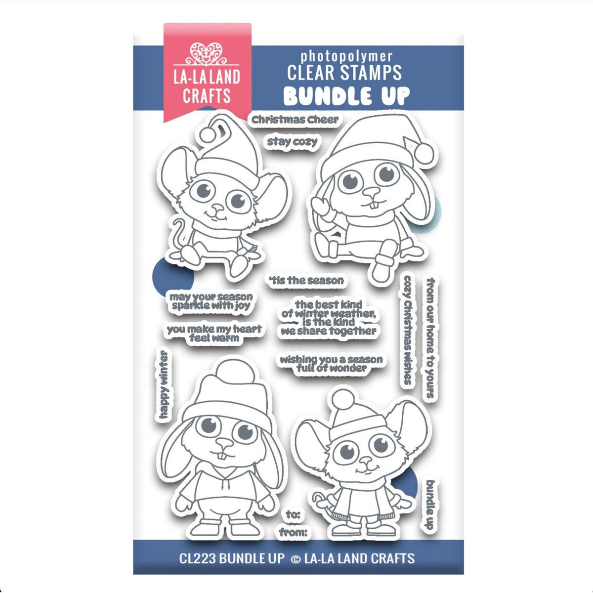 La-La Land Crafts Bundle Up Clear Stamps cl223