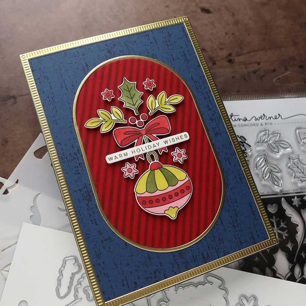 Concord & 9th Kristina Werner Holiday Cheer Greetings Stamps and Dies Bundle