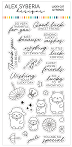 Alex Syberia Designs Lucky Cat & Friends Clear Stamp Set asd-sta-241