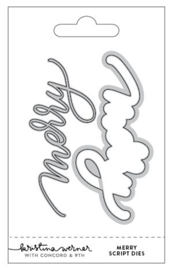 Concord & 9th Kristina Werner Merry Script Stamps and Dies Bundle