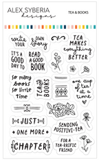 Alex Syberia Designs Tea & Books Clear Stamp Set asd-sta-237