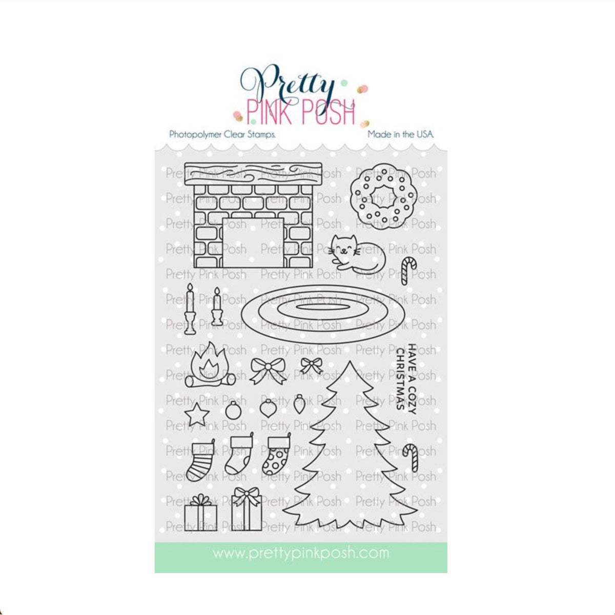 Pretty Pink Posh Cozy Christmas Clear Stamps