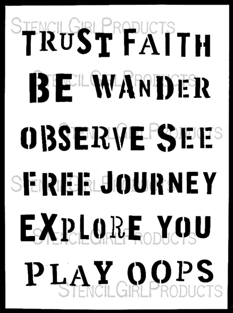 StencilGirl See What Happens Stencil ll1105