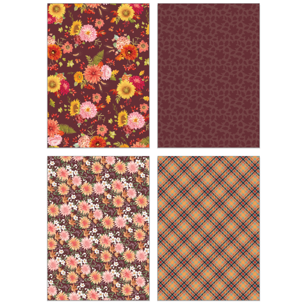 Honey Bee Fall Is In The Air 6 x 8.5 Paper Pad hbpa-058 Floral Autumn