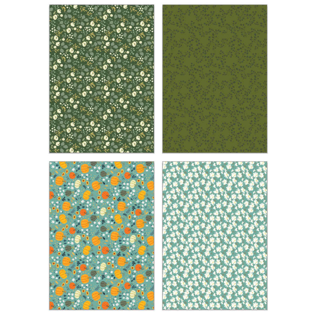 Honey Bee Fall Is In The Air 6 x 8.5 Paper Pad hbpa-058 Modern Pumpkins