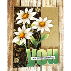 Simon Says Stamp ETCHED LAYERED DAISY STEM Wafer Dies s710