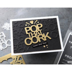 CZ Design Pop That Cork Wafer Dies czd251 DieCember New Years Card | color-code:ALT02