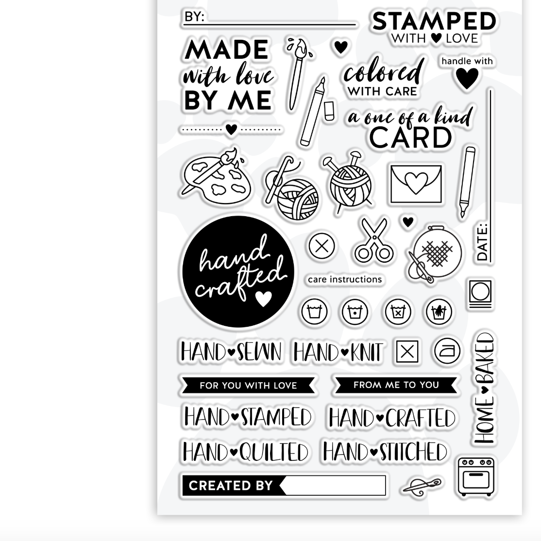 Simon Says Clear Stamps HAND CRAFTED WITH LOVE sss102029