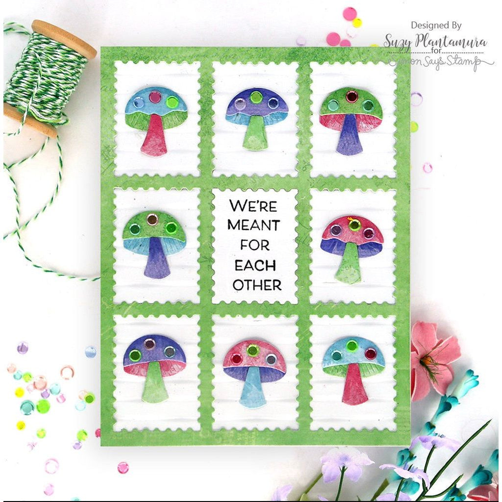 Simon Says Stamp Postage Collage Cover Wafer Dies 1144sd DieCember Love Card | color-code:ALT08