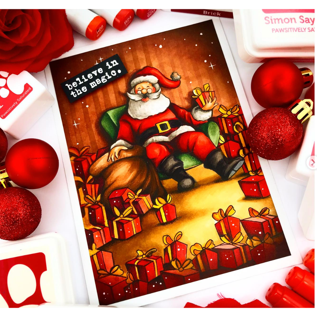 Tim Holtz Cling Rubber Stamps Santa Visit cms500