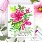 Simon Says Stamp Embossing Folder Delicate Blooms sf438 Stamptember Love Card | color-code:ALT02