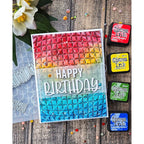 Simon Says Stamp Embossing Folder Diamond Warp sf409 Stamptember Birthday Card