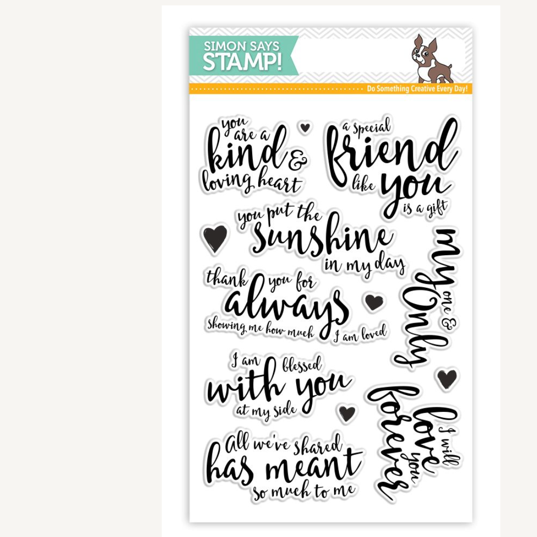 Simon Says Clear Stamps LOVING HEART Sentiments SSS101718 *