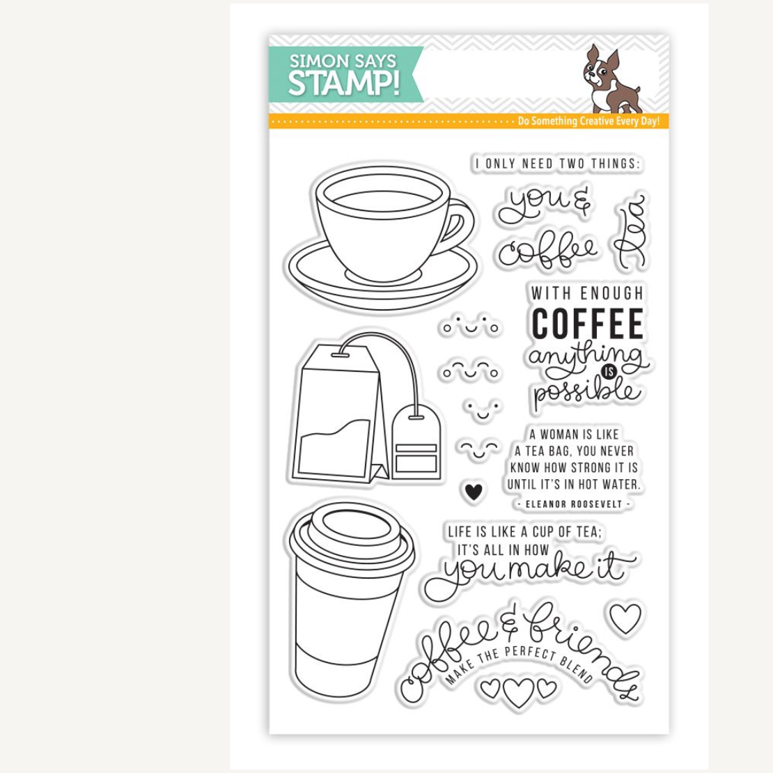 Simon Says Clear Stamps COFFEE AND TEA SSS101695