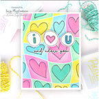 Simon Says Stamp Set of 4 Stencils Funky Hearts 1069st To Be Loved Love Card | color-code:ALT12