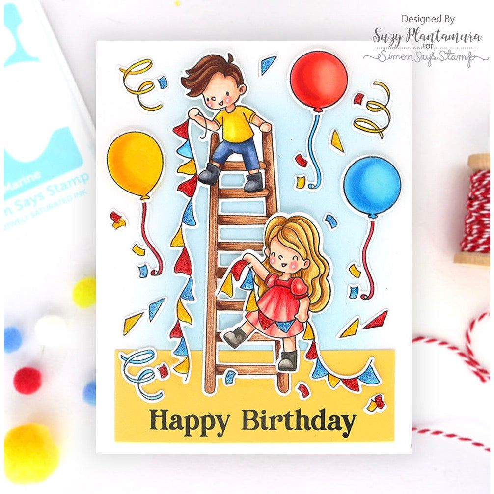 Simon Says Clear Stamps Birthday Party 3033ssc Stamptember Birthday Card | color-code:ALT04