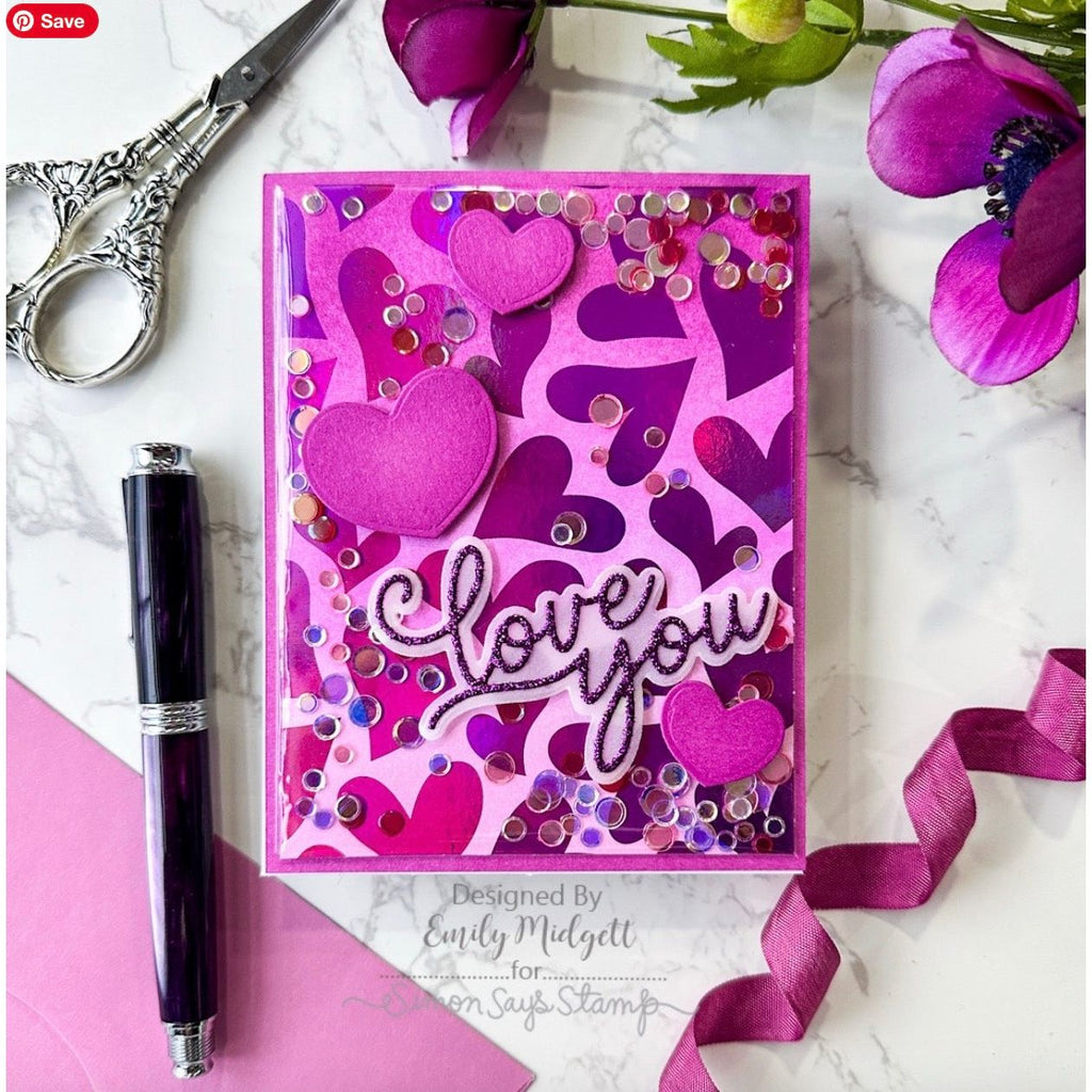 Simon Says Stamp Falling in Love Foil Transfer Cards 1020sf To Love Love You Card | color-code:ALT06