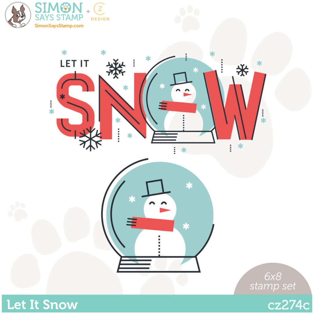 CZ Design Clear Stamps LET IT SNOW cz274c Cozy Hugs