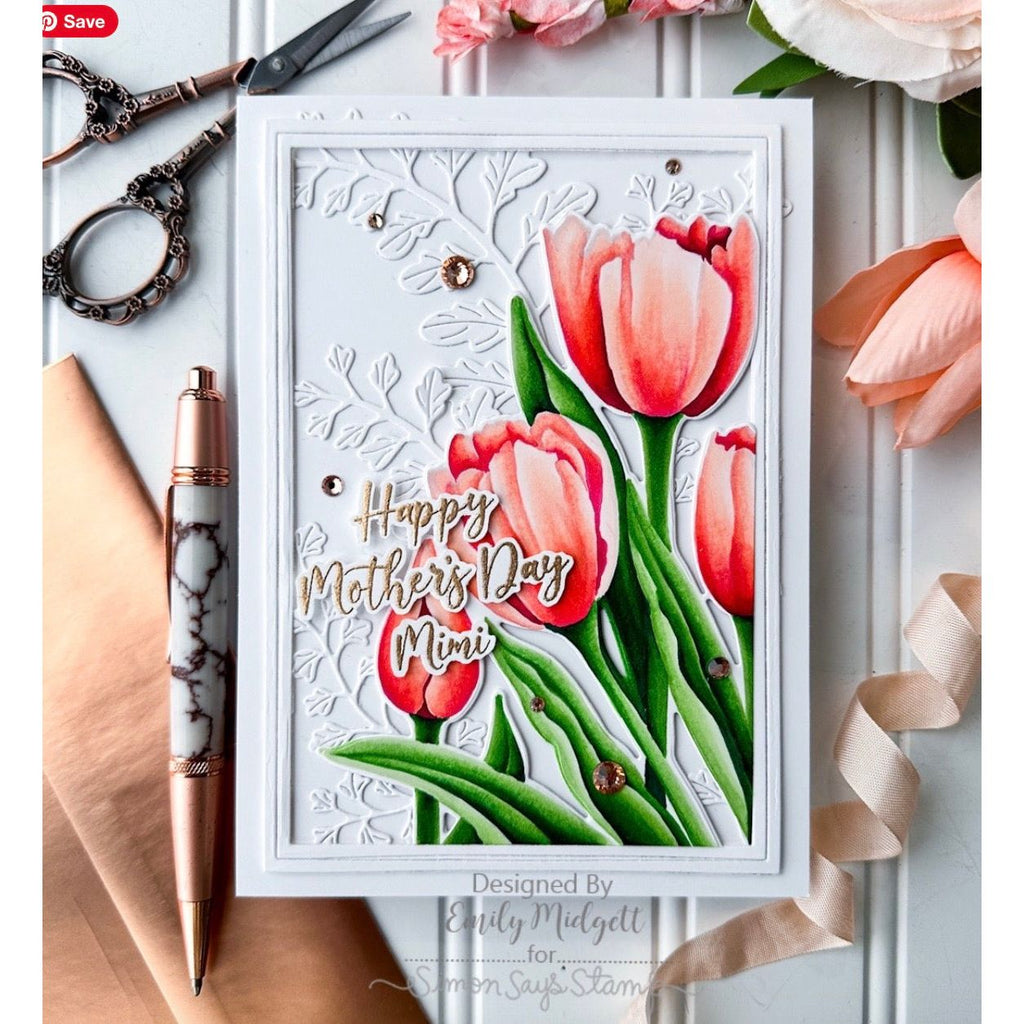 Simon Says Stamp! Simon Says Stamp DAY TULIPS Wafer Dies sssd112589c Mother's Day Card | color-code:ALT01